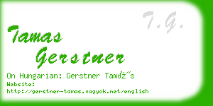 tamas gerstner business card